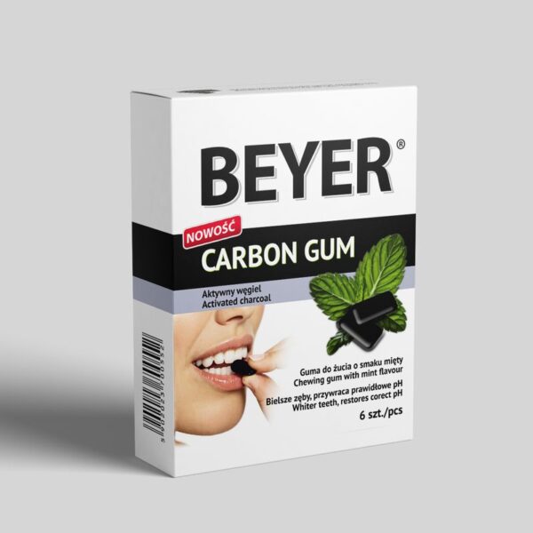 Carbon-Kaugummi Zahnaufhellend
